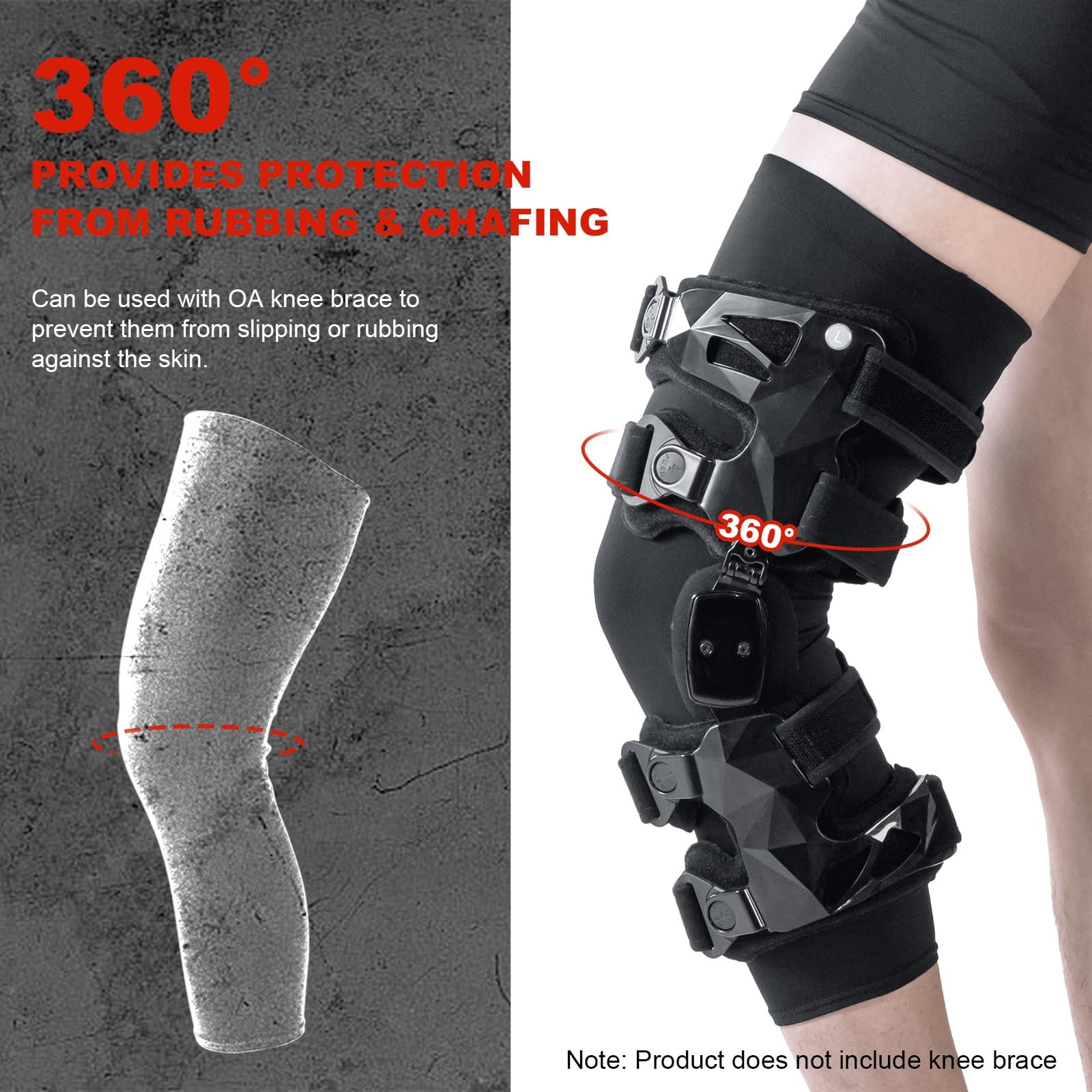 1 Pack Knee Brace Undersleeve Leg Support Closed Patella Protection Size XL