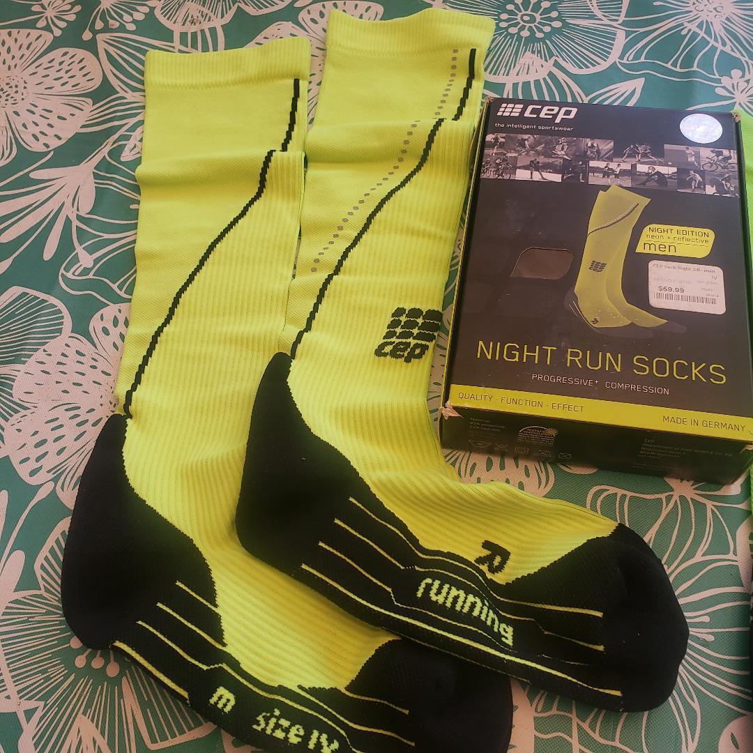 CEP Men’s 2.0 Tall Compression Progressive + NEON NIGHT Run Socks Pick Size