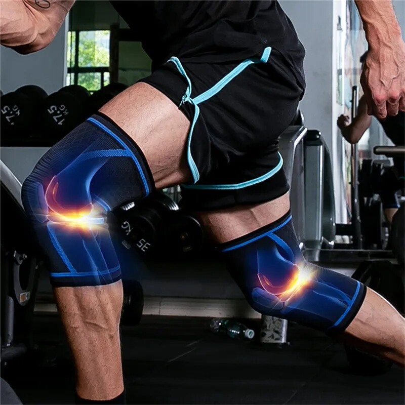 US Sports Compression Sleeves Knee Pads Elastic Knee Support Brace for Men Women