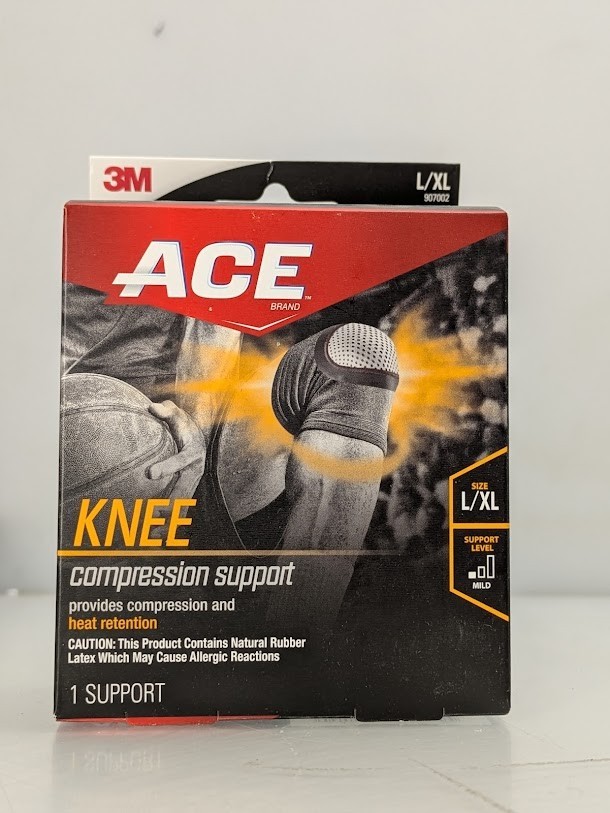 ACE Compression Knee Support Size Large / Extra Large 1 Mild Support Compression
