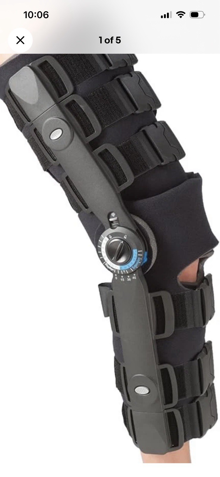 Rolyan Defender Post-Op Knee Brace Premium Regular Hinged ACL MCL Meniscus New