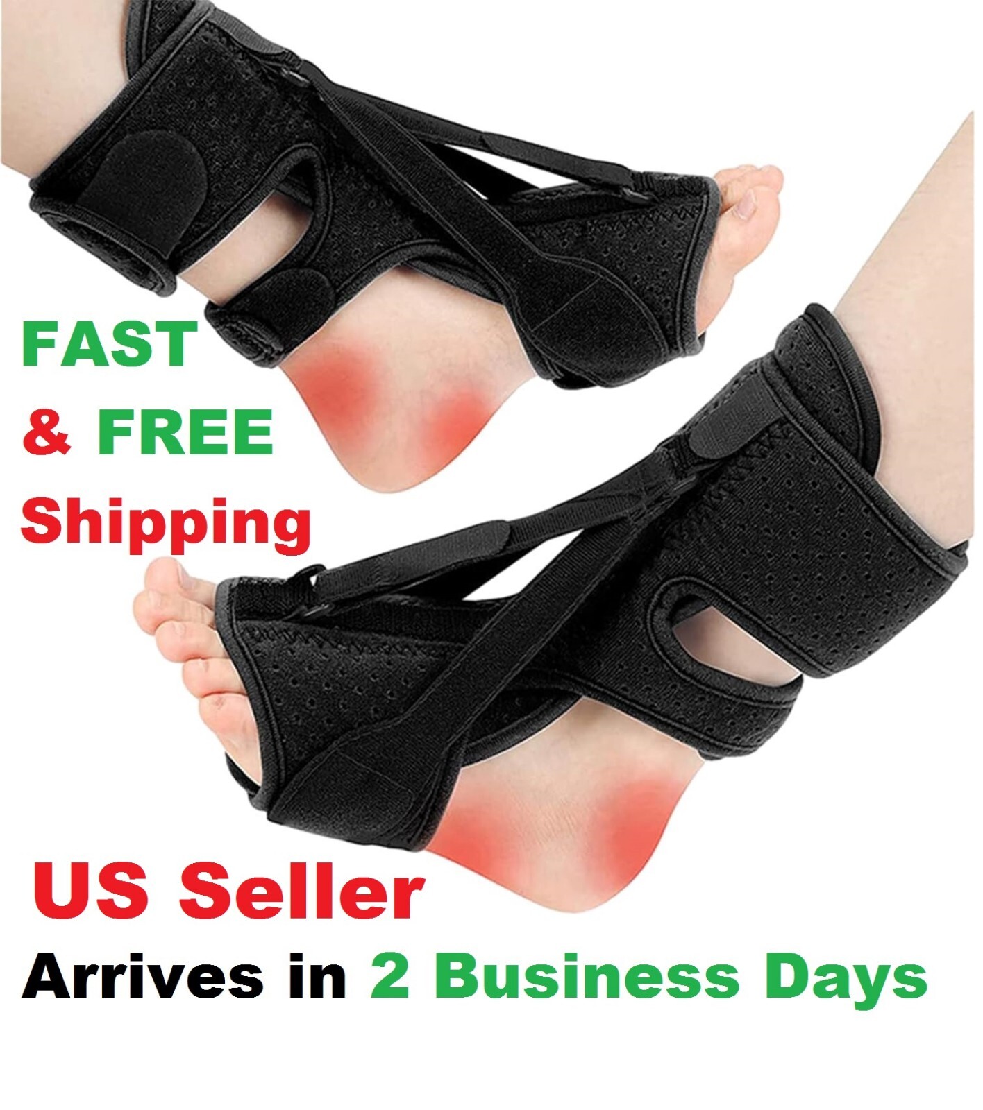 Plantar Fasciitis Night Splint Ankle Support Drop Foot Orthotic Brace Pain Wrap