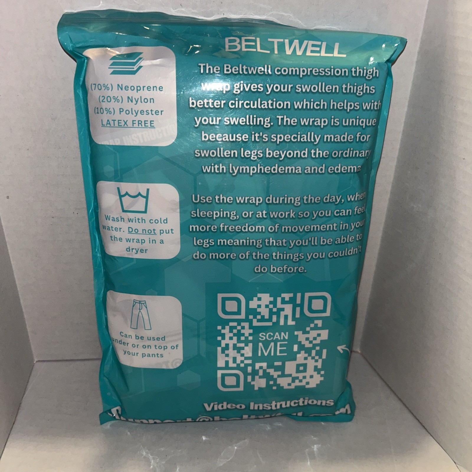 Beltwell Adjustable THIGH Compression Wrap Lymphedema Circulation XL TALL