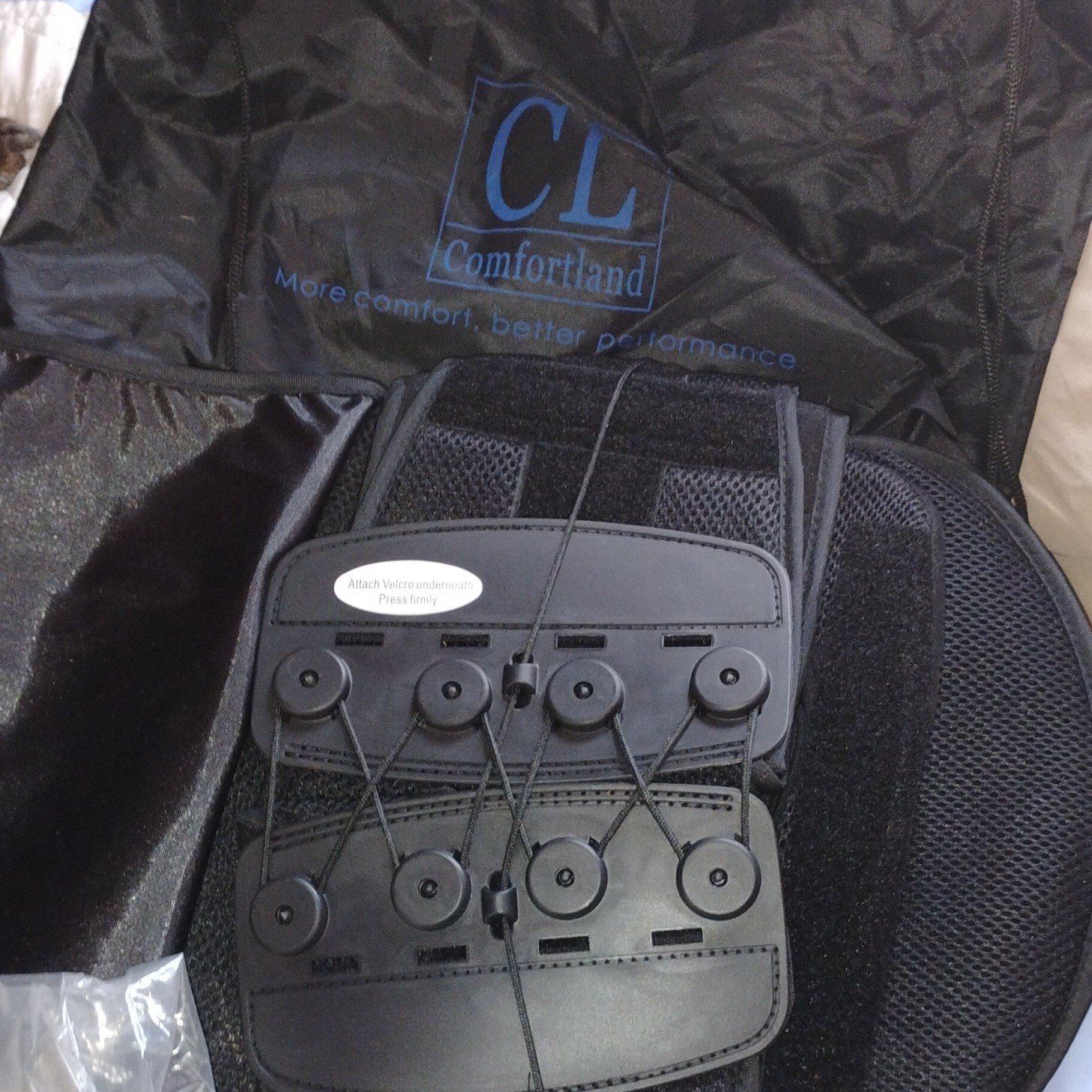Comfortland Delta 59 Universal Adjustable Back Brace Black Stabilization