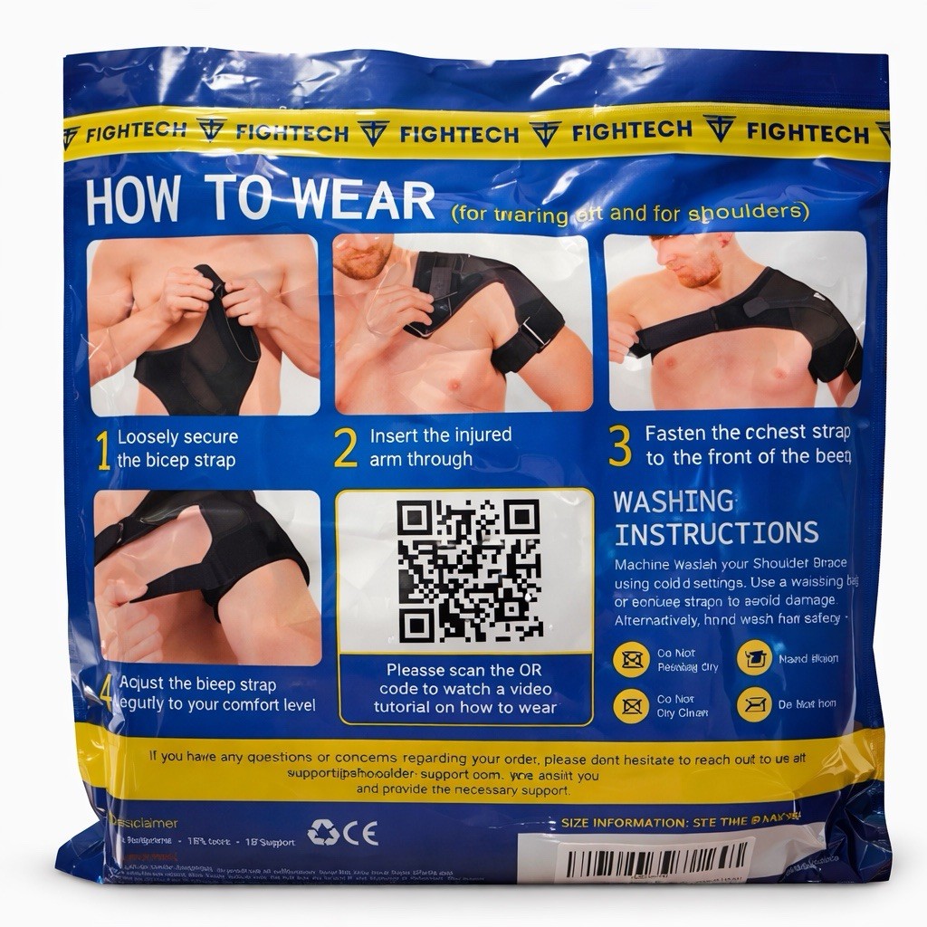 Shoulder Brace Fightech Aid Pro Rotator Cuff Support Pro Adult Size L/XL Nude