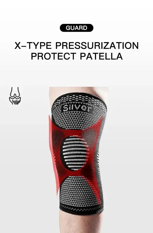 2x Copper Knee Sleeves Silver Compression Brace Support Sport Joint Injury Pain