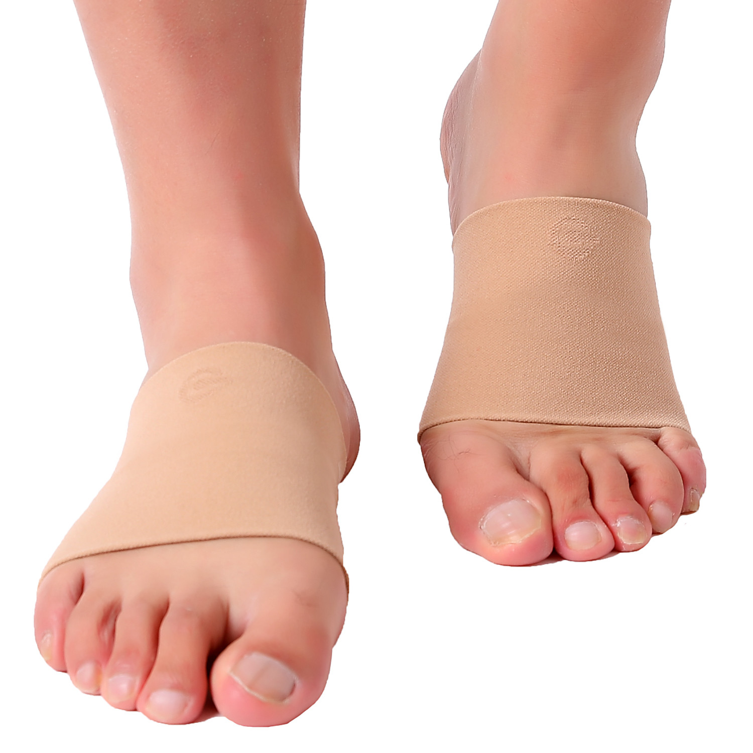Doc Miller Arch Support Compression Sleeves 1 Pair Plantar Fasciitis SKIN/NUDE
