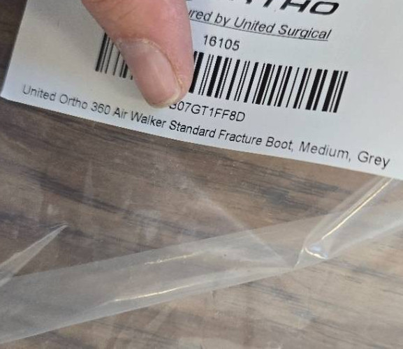 United Ortho 360 Air Walker Standard Fracture Boot Medium Grey Left/Right #16105