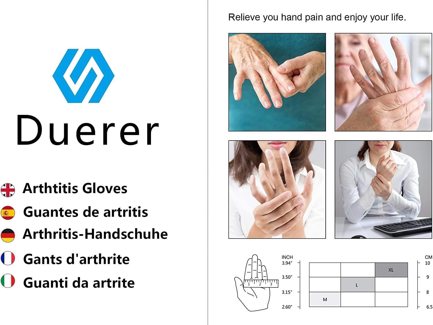 Lightweight Fingerless Compression Gloves for Arthritis & Carpal Tunnel Relief