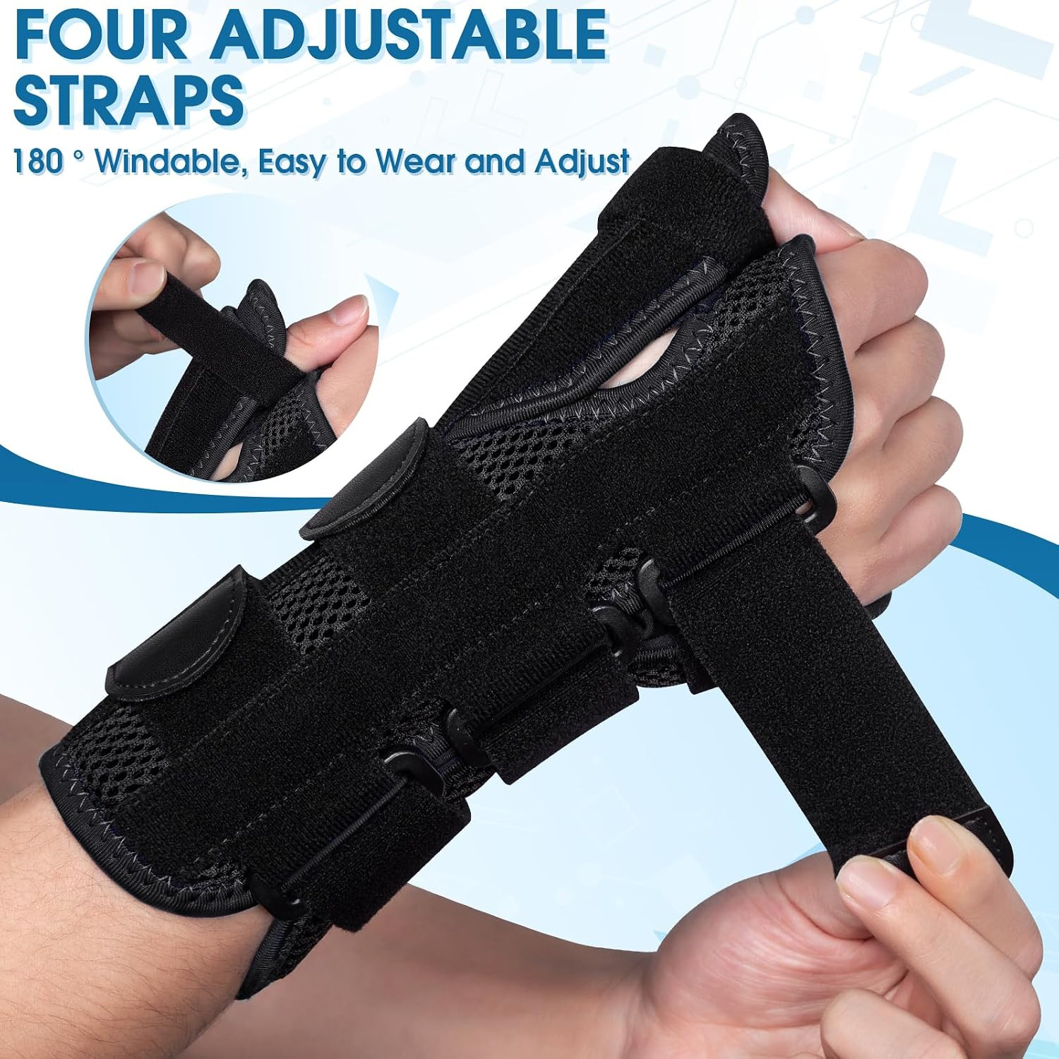 Adjustable Wrist Thumb Brace for Carpal Tunnel and De Quervain’s Support