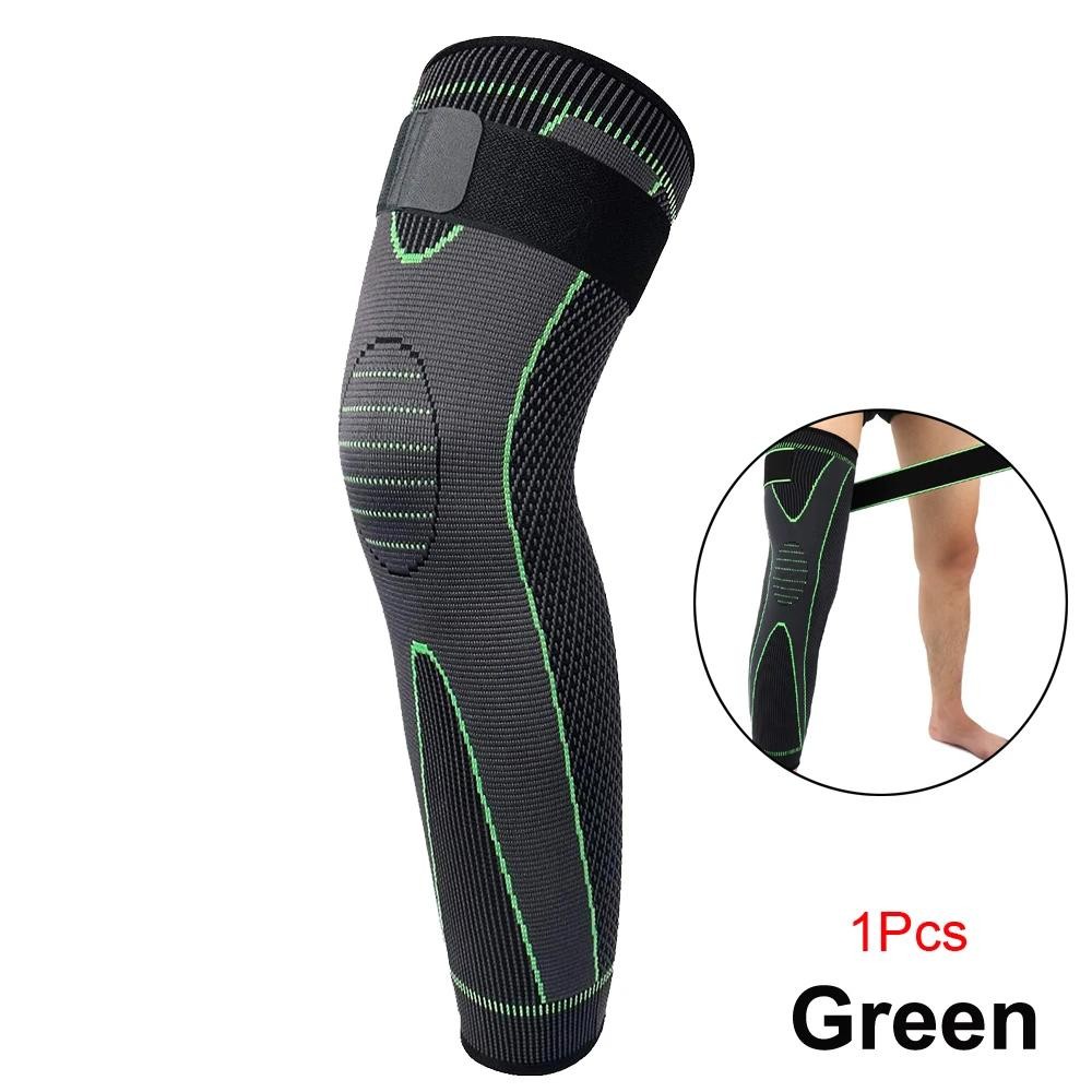 1/2pcs Full Leg Compression Sleeve with Compression Strap for Women Men Long Leg