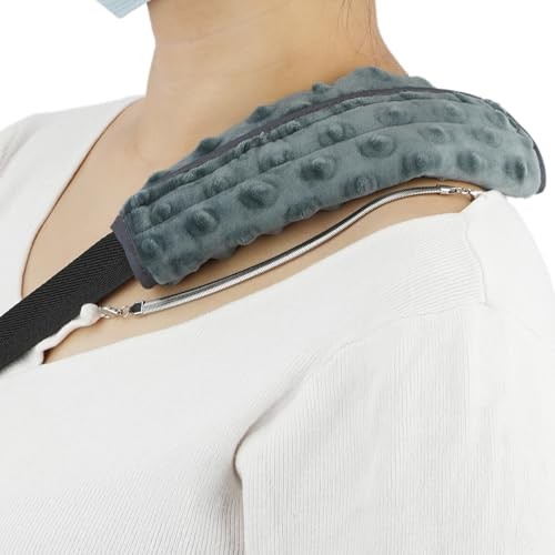 1Pc Arm Sling Padding for Neck Arm Sling Strap Cushion Minky Dot Dark Gray-1pc