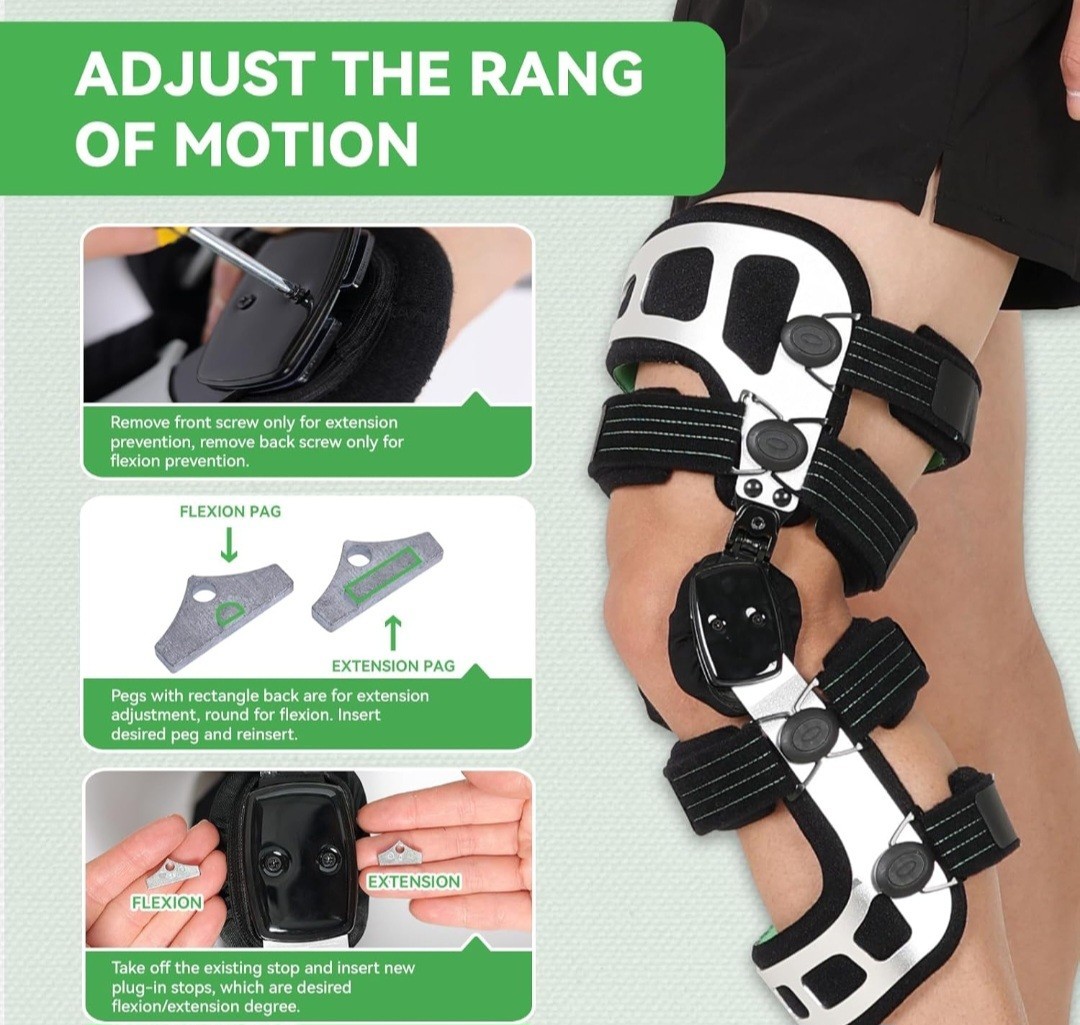 Orthomen Dual Action OA Hinged Knee Brace Booster Right Medium Double Upright