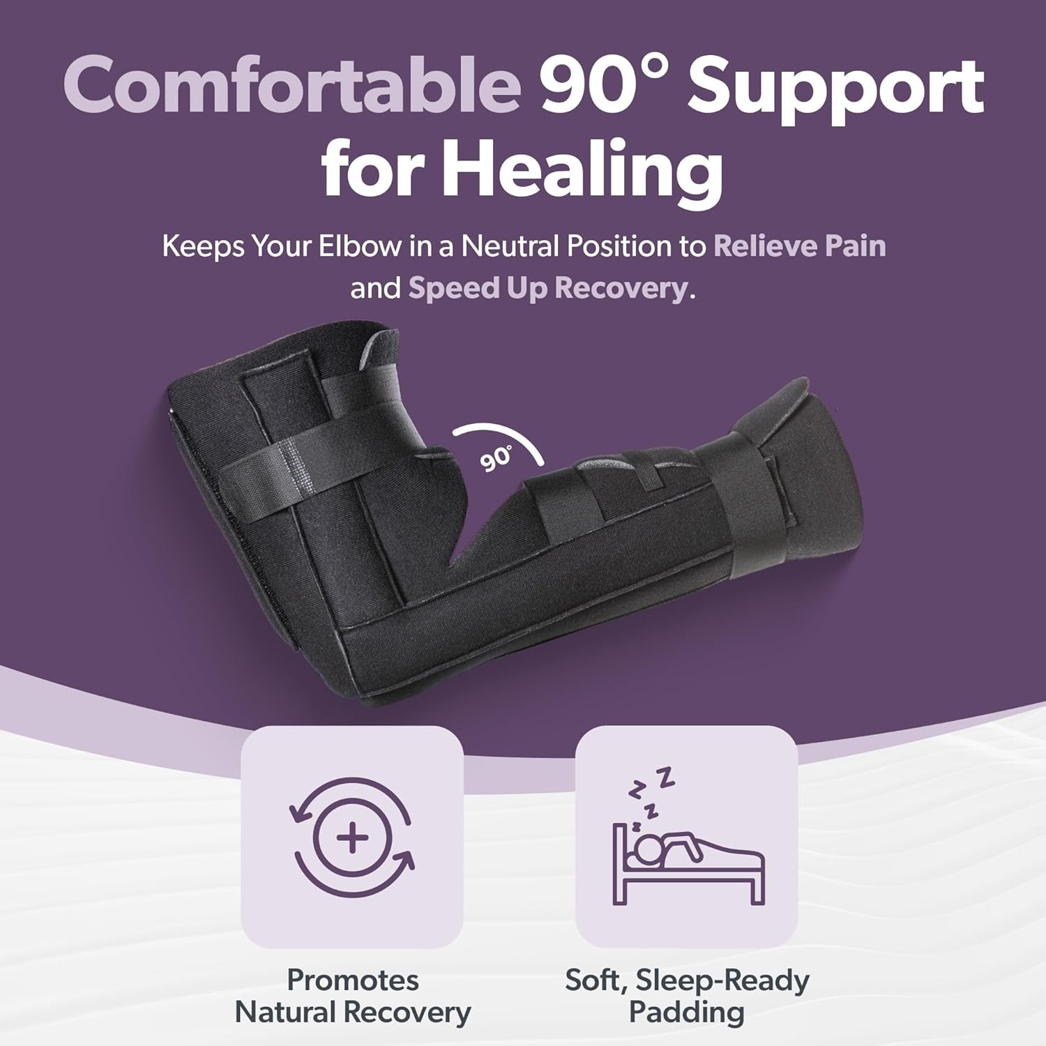 Elbow Immobilizer Brace | Removable Long Arm Cast and Soft Forearm Orthosis Spli