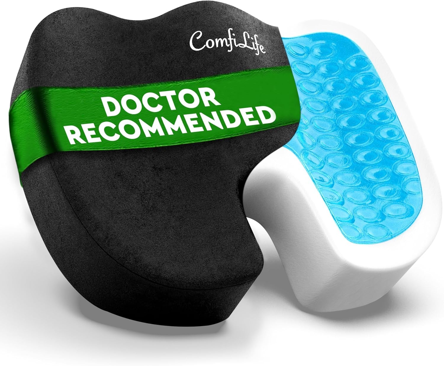 ComfiLife Premium Gel & Memory Foam Seat Cushion – Doctor one size, Black