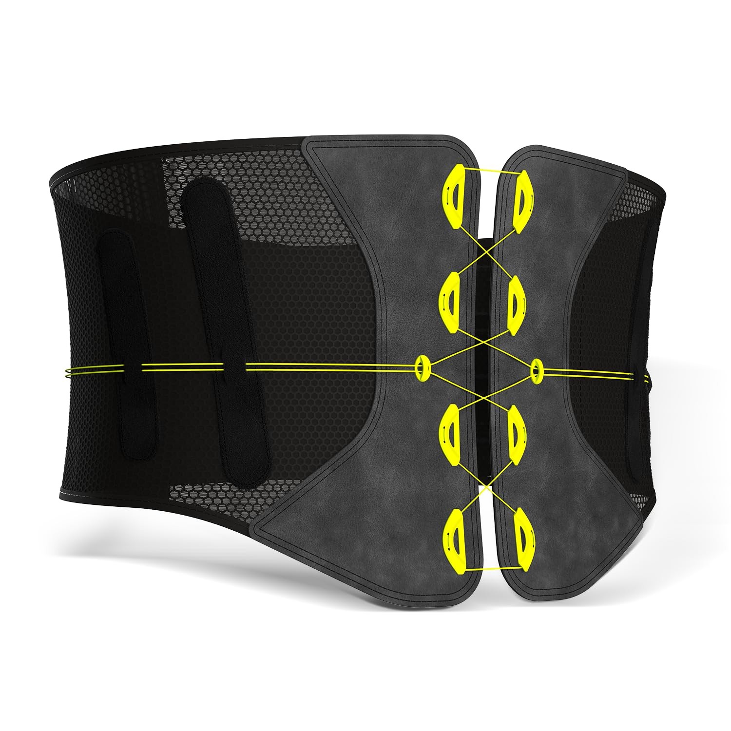 aoFIT Back Brace for Lower Pain, Lightweight & Flexible XX-Large, Black