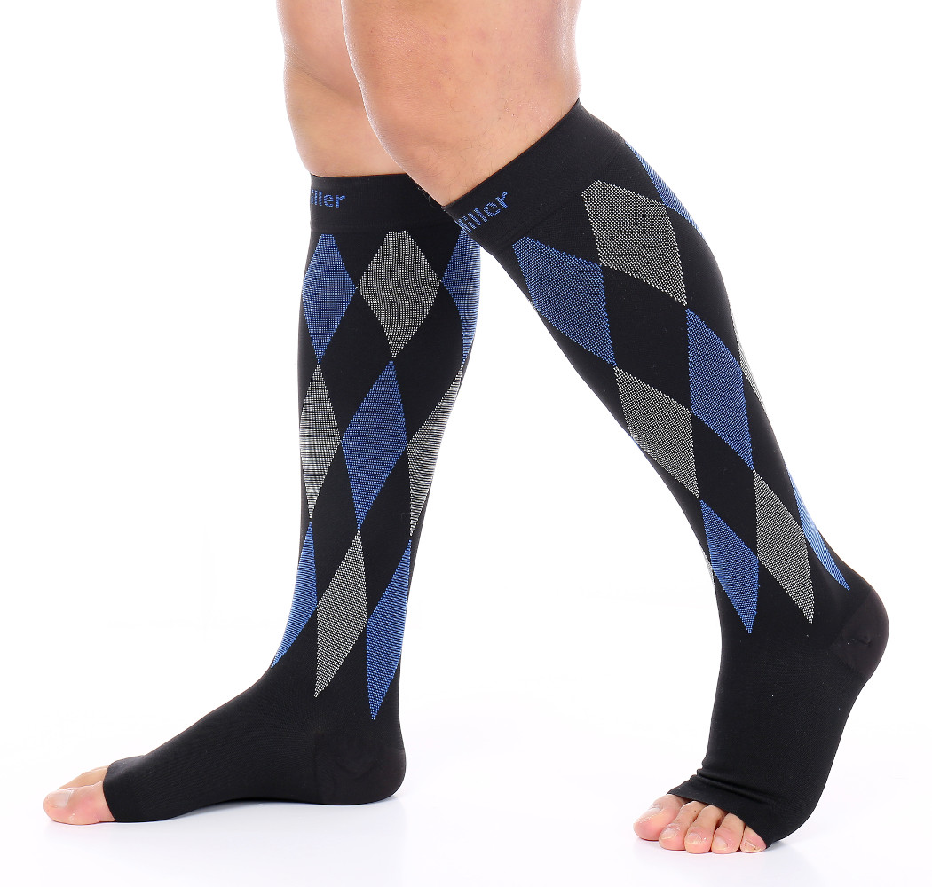 Compression Stockings Open Toe Doc Miller 3040 mmHg Sleeves For Varicose Pain