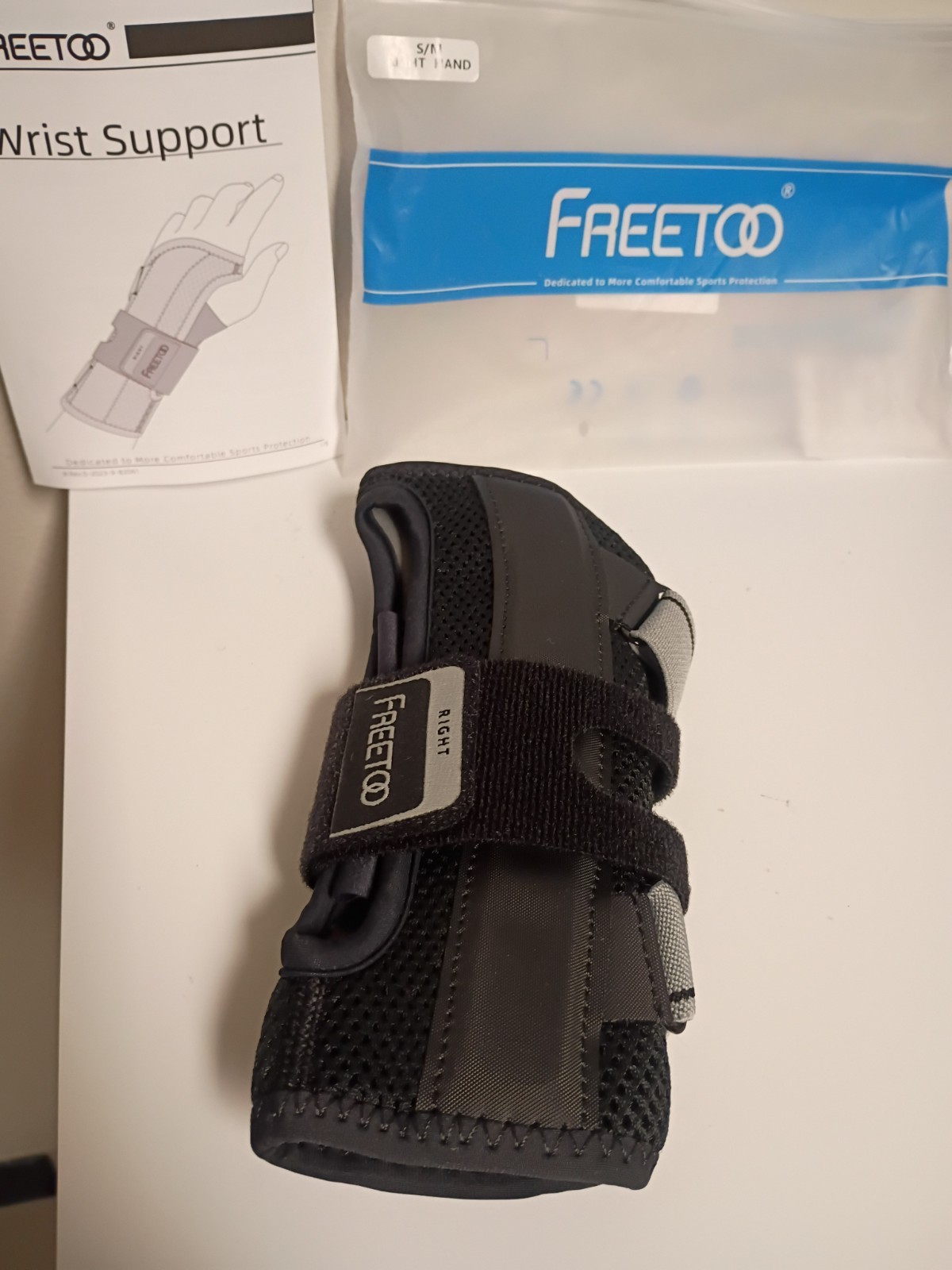 FREETOO Wrist Support Brace Left Hand for Tendonitis + Arthritis S/M New
