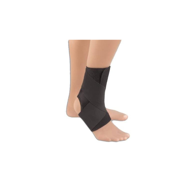 FLA Orthopedics Size XL Black Sports Neoprene – EZ – On Ankle Wrap – Open Heel