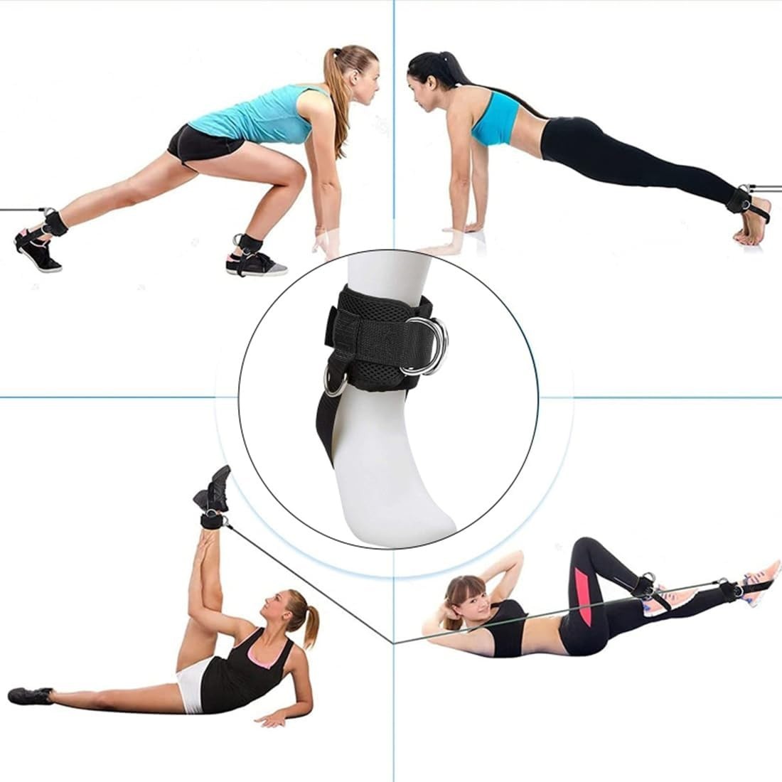 Lightweight Ankle Protectors with D-Ring Attachments – Enhance Workout Stability