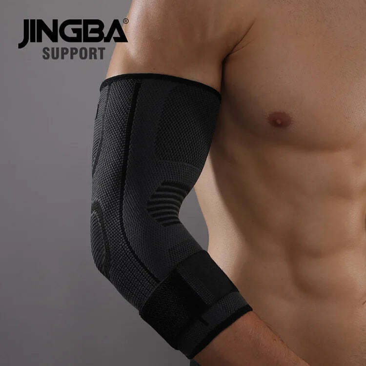 JINGBA Custom Nylon Elbow Support Breathable Riding Running Elbow Brace Sports P