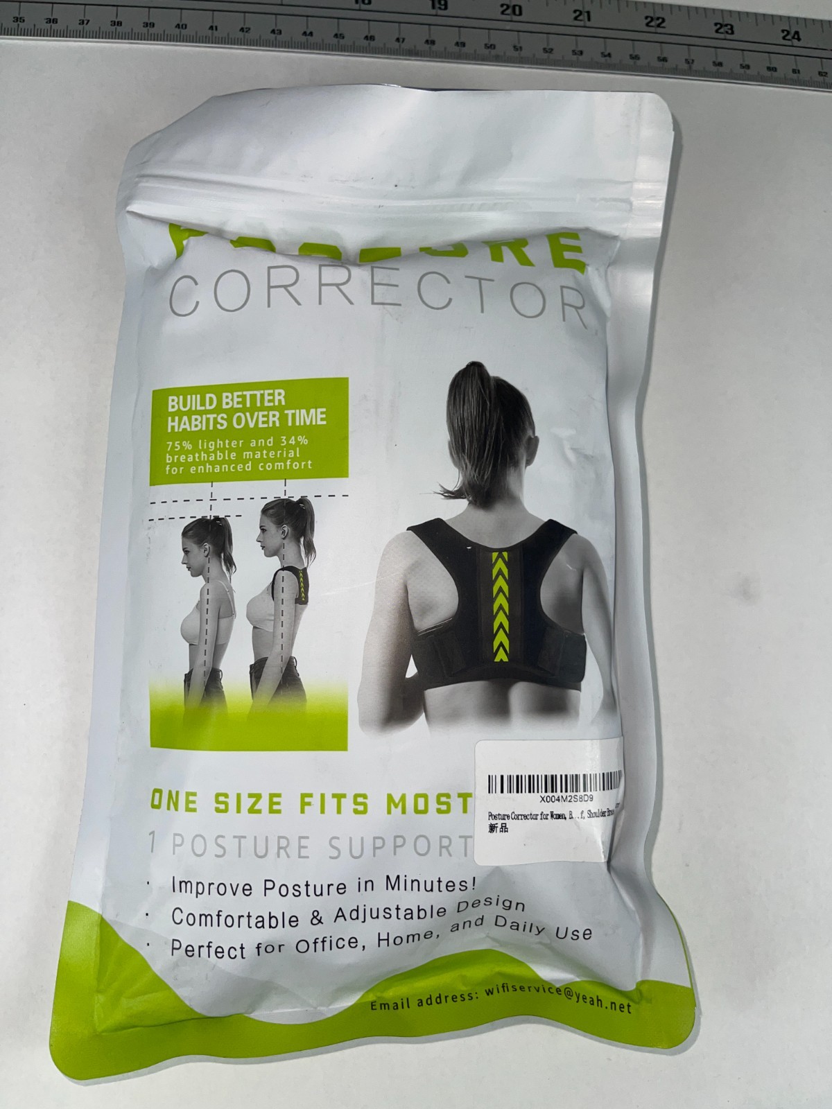 Posture Corrector Back Support Brace Adjustable Shoulder Alignment One Size Fits