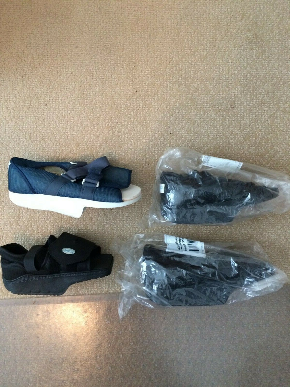 ORTHO WEDGE HEALING/POST OP SURGICAL FRACTURE WALKING SHOES (1) NEW