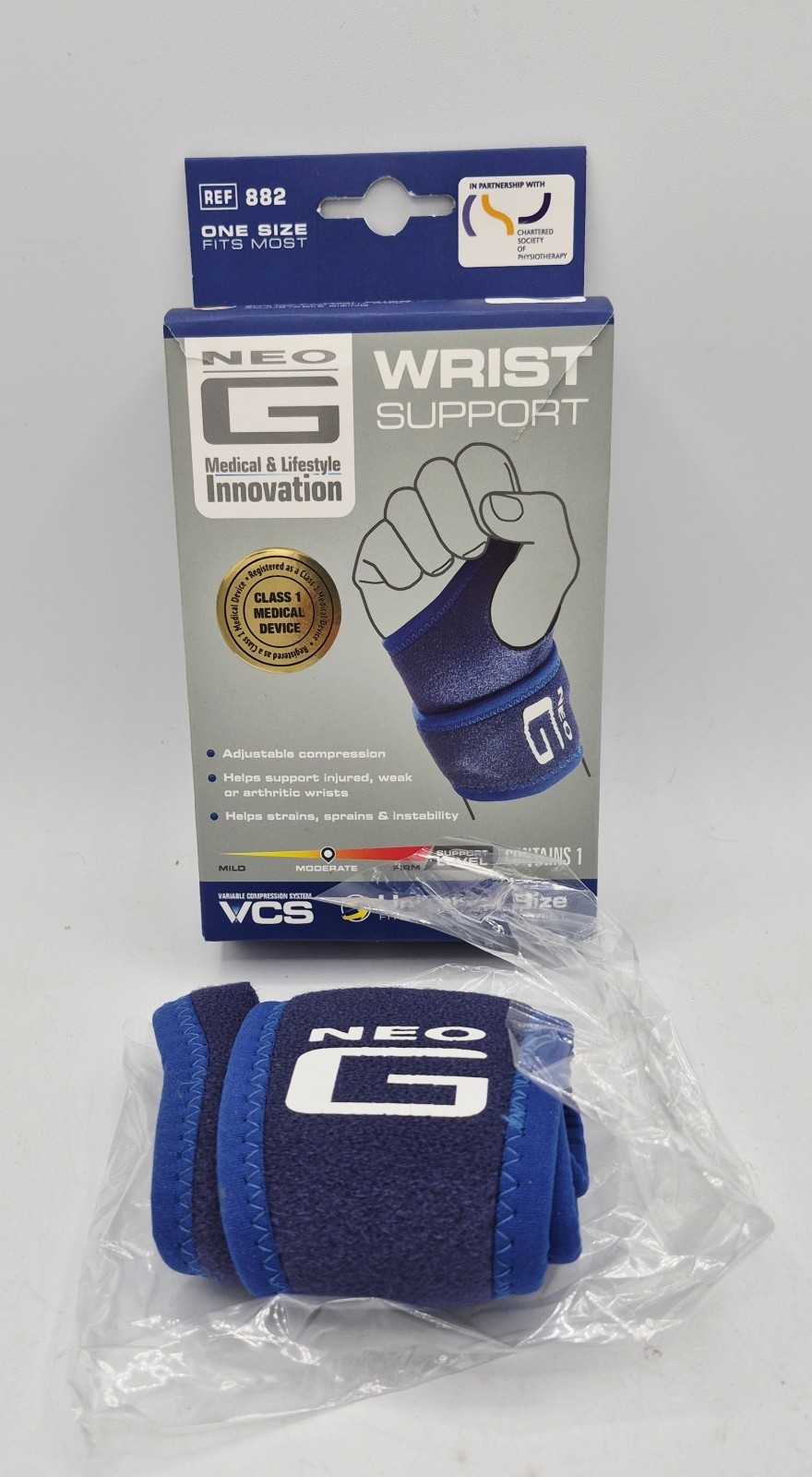 Neo G Wrist Support Brace Class 1 Medical Device Universal Size C1 *NOB*