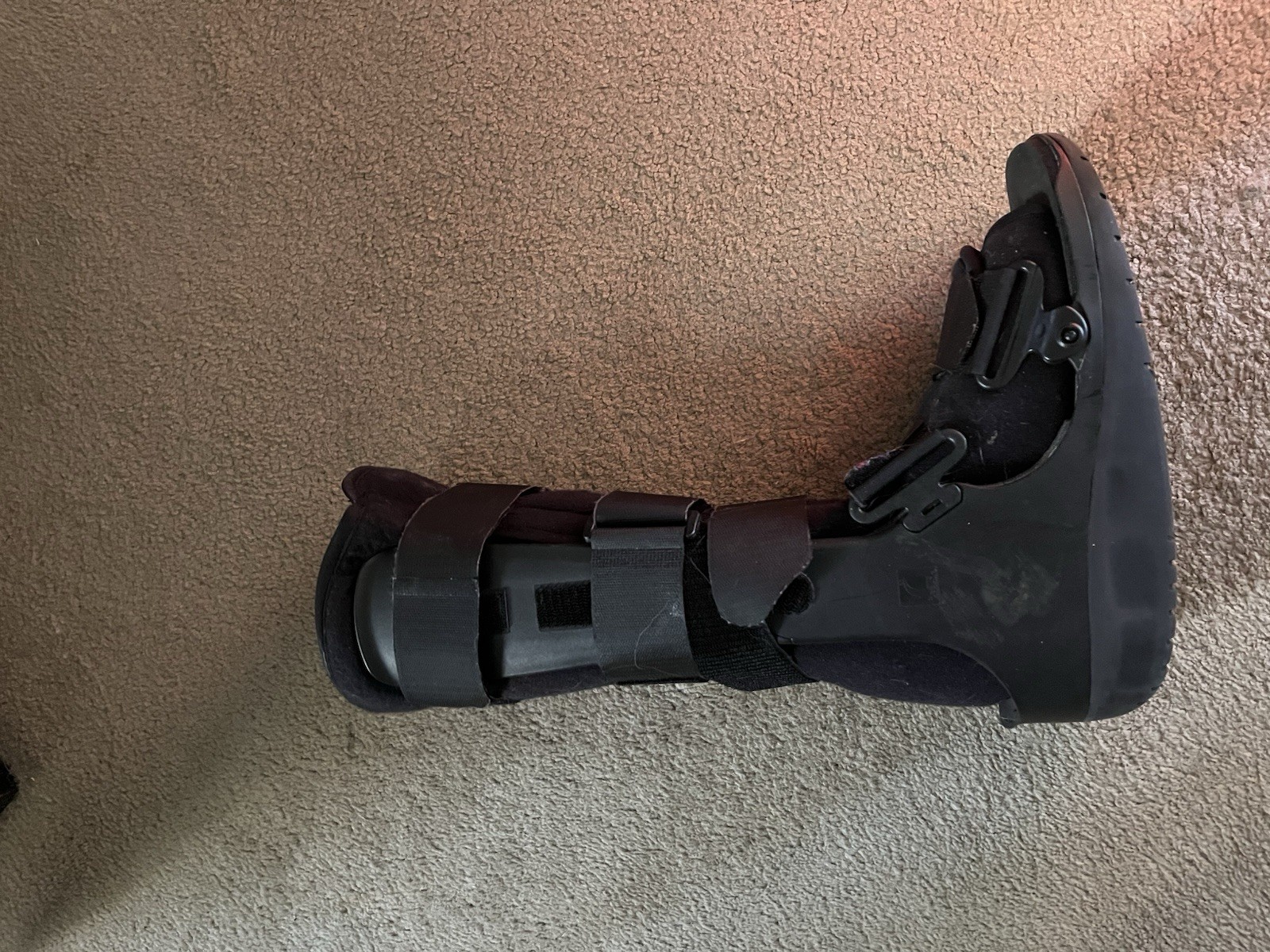 Form Fit Adjustable Orthopedic Walking Boot Black for Immobilization Leg Foot