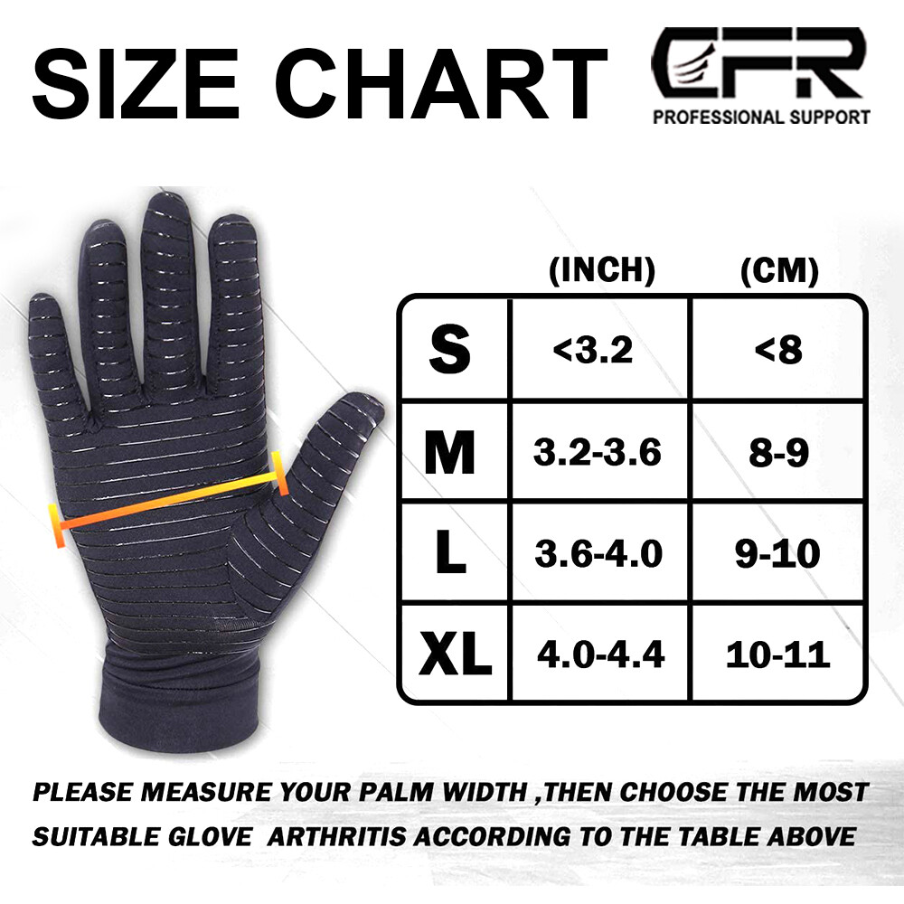 COPPER Infused Compression Gloves Arthritis Pain/Joint Swelling Hand Support Gym