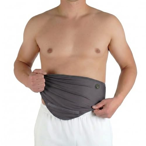 Ostomy Belt and Ostomy Bag Cover, Ostomy Support Belt for Men and Medium Grey