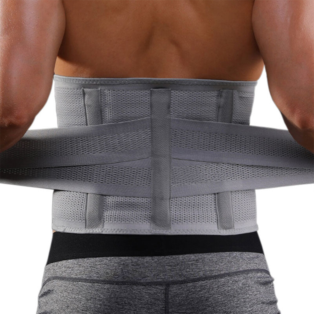 Men Boned Lumbar Lower Back Support Brace Posture Orthosis Pain Wrap Waist Belt