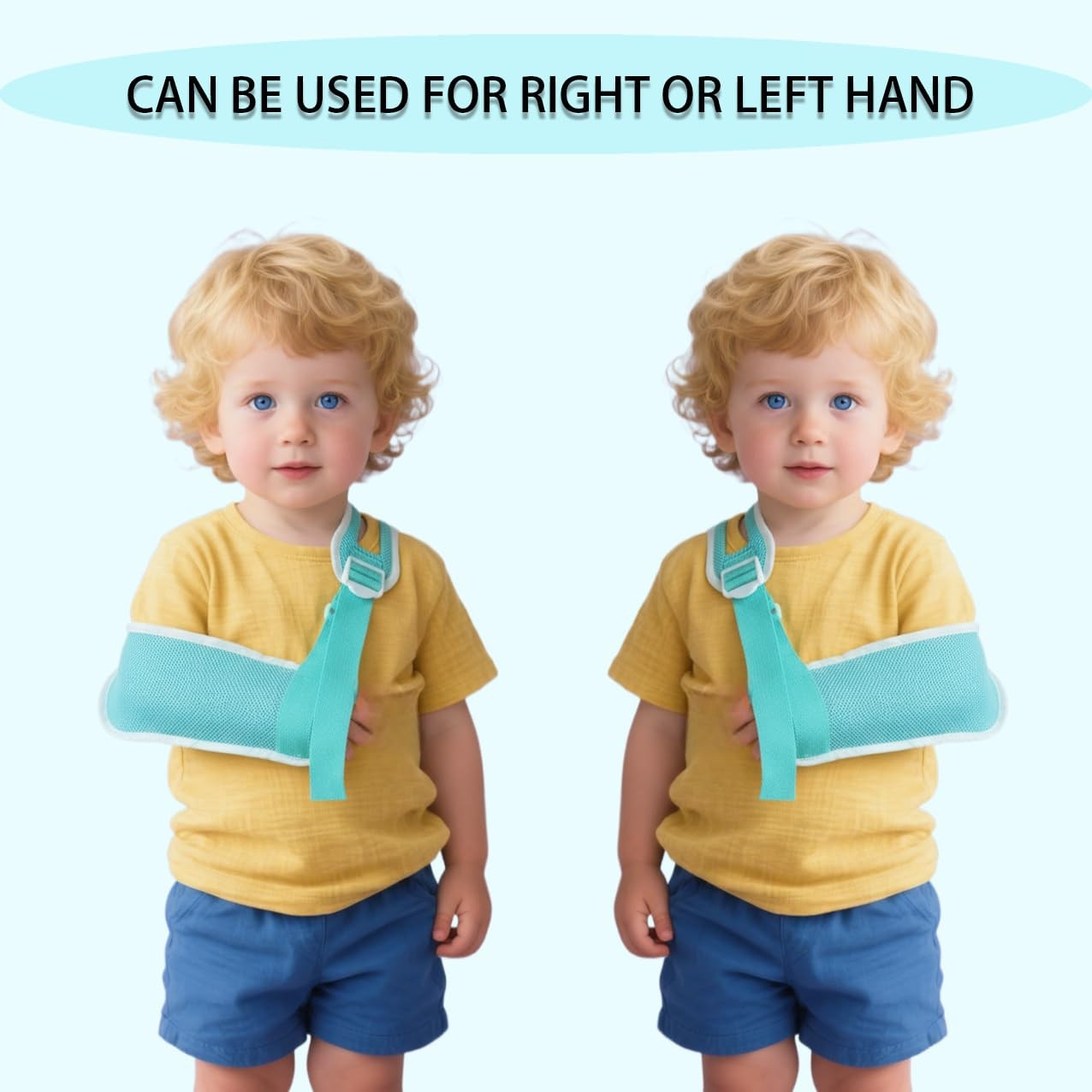 Adjustable Kids Arm Sling Shoulder Support PostOperative Brace Blue Small