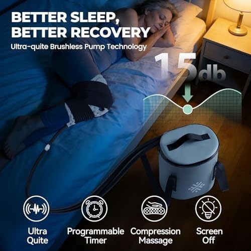 Ice Machine for Knee After Surgery w/Compression, Hip Replacement Cold Therap…