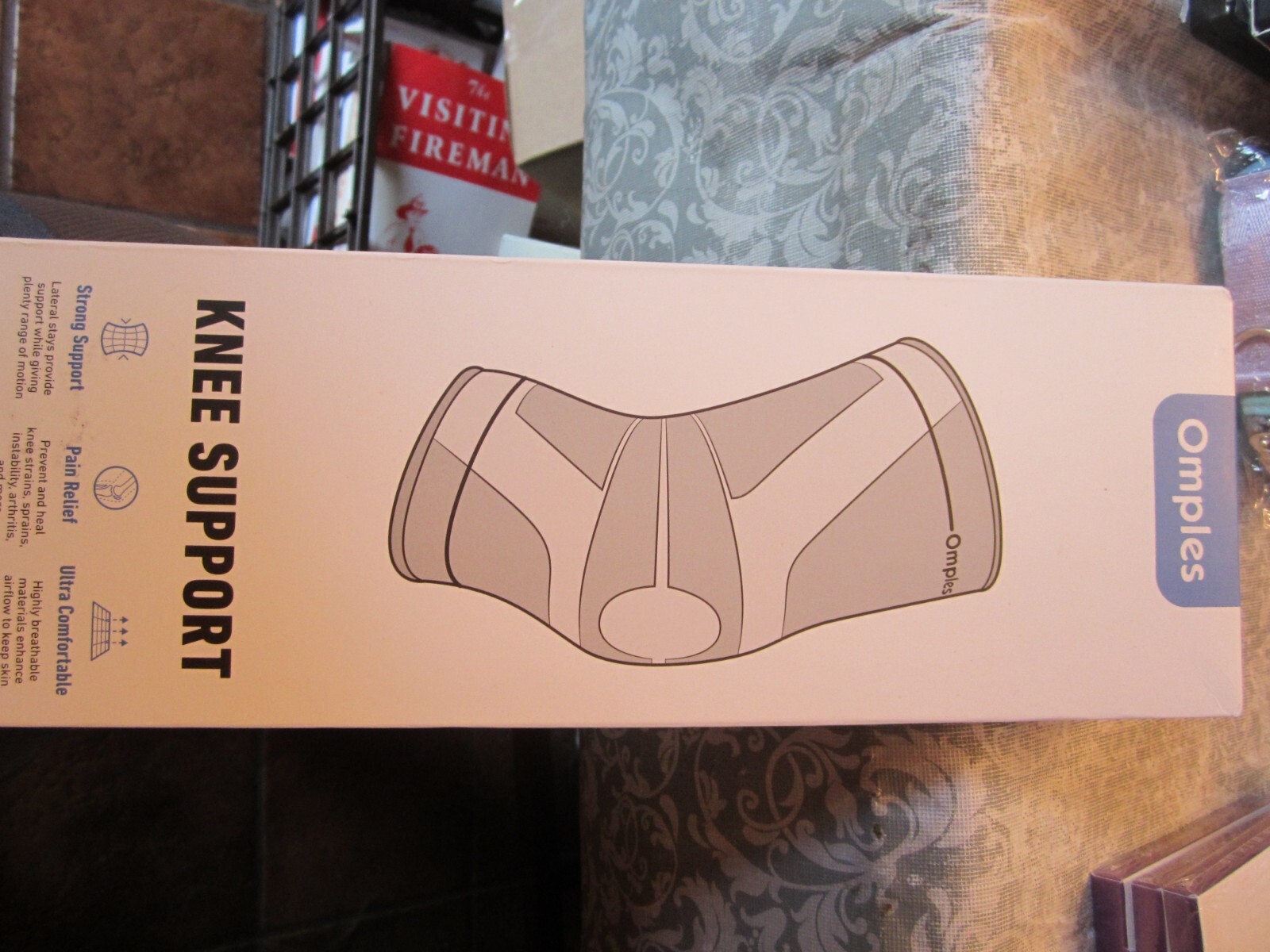 Omples Knee Support Sleeve Size 6 String Support Pain Relief Ultra Comfort NIB