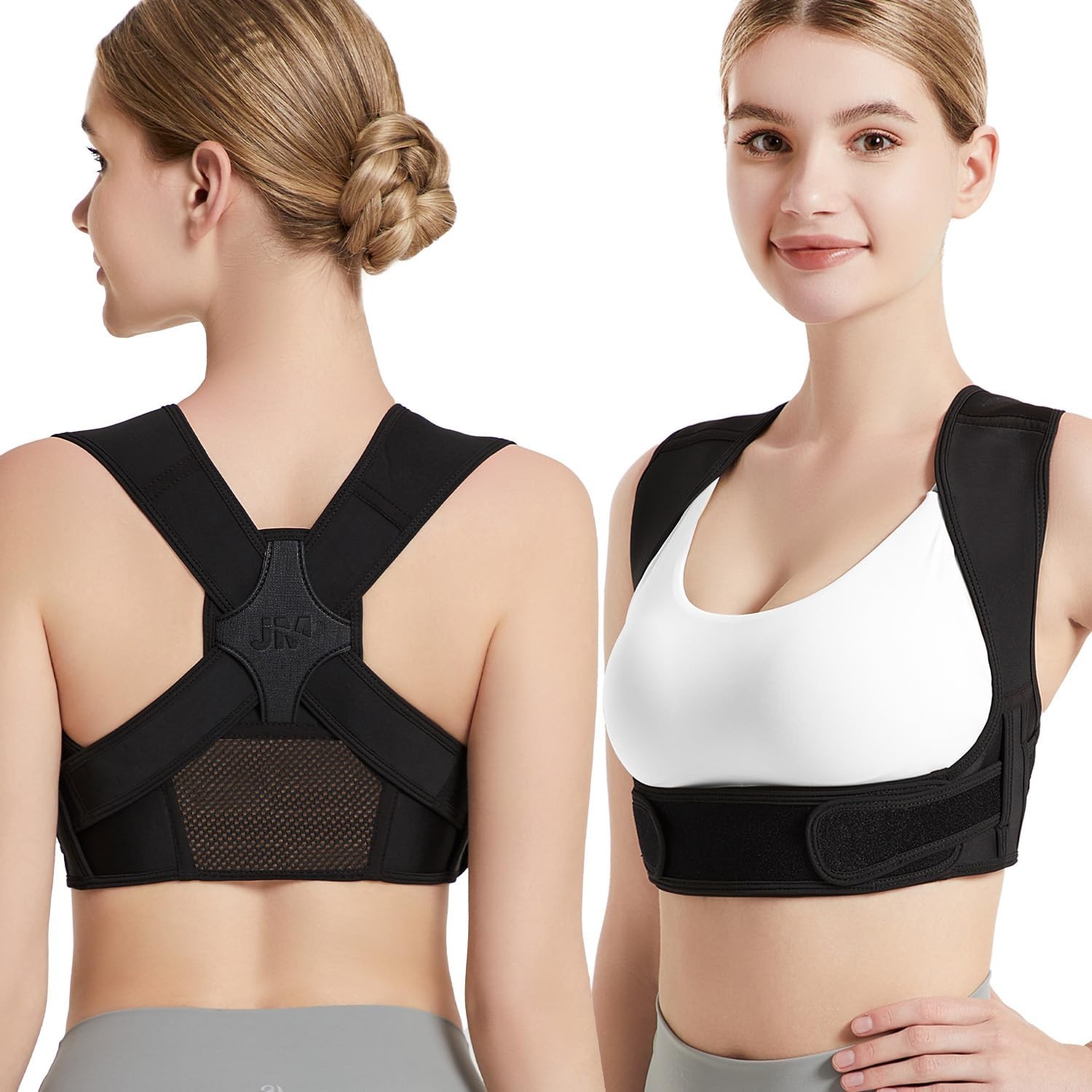 Multi-Purpose Adjustable Back Brace: Posture Support for Adults – Black S/M