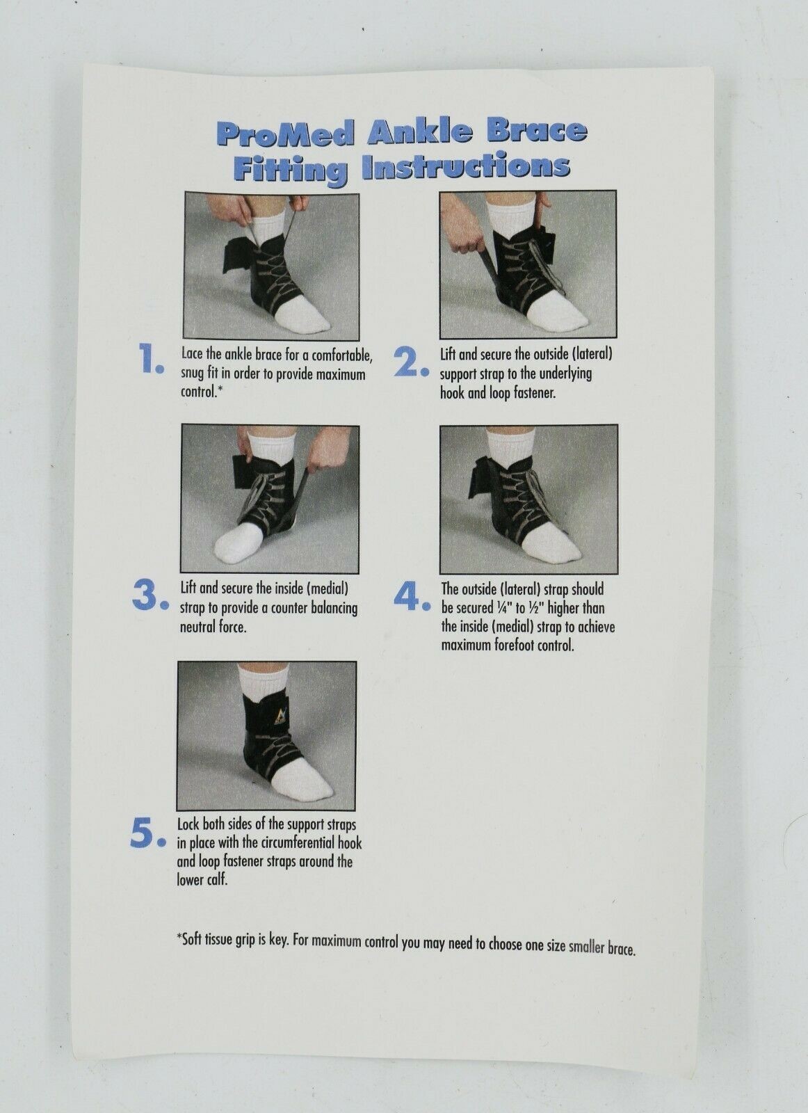 Lace Up Ankle Brace Support -Large (Men’s 12-13) Active Innovations