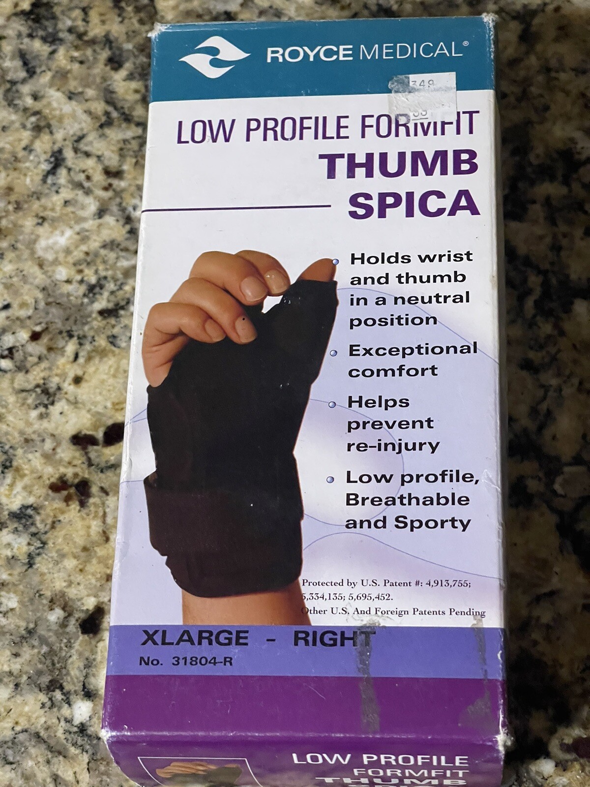 Royce Medical Low Profile Form Fit Thumb Spica **Right XL **31804-R