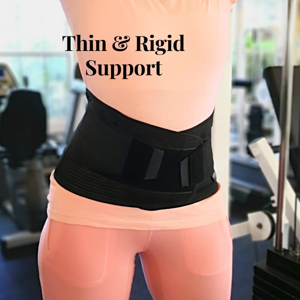 AVESTON Lumbar Brace Back Support Belt Lower Waist Pain Relief Thin Light Medica