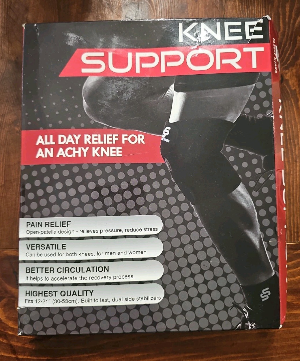 Sleeve Stars Knee Brace Support Compression Protection Wrap, One Size