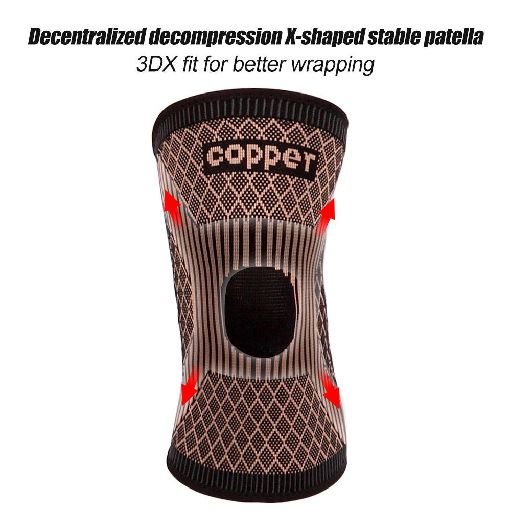 Copper Knee Brace Compression Sleeve for Arthritis Pain Relief Sports Support