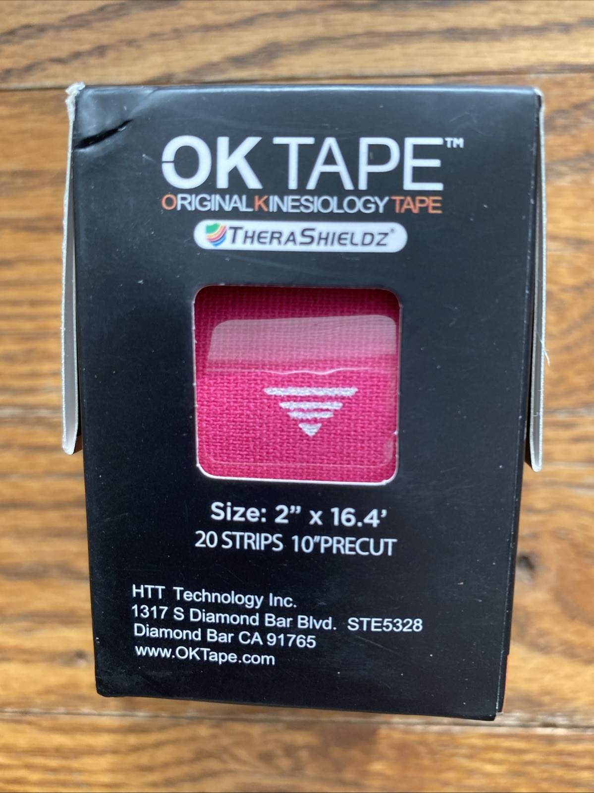 OK TAPE Kinesiology Tape 2 Inch X 16.4 Feet Precut Classic 20 Strips Pink