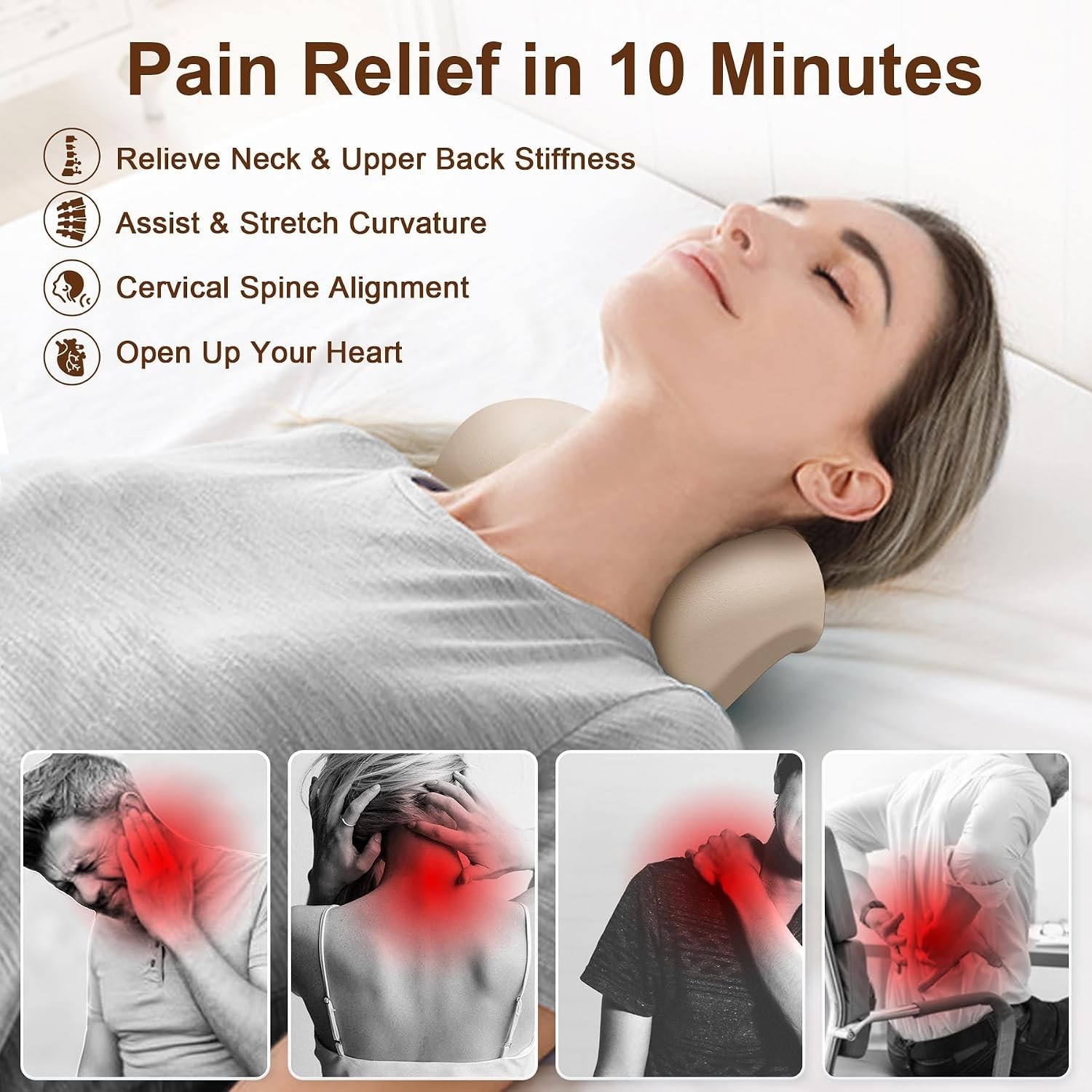 Cervical Traction Device Neck Stretcher for Pain Relief