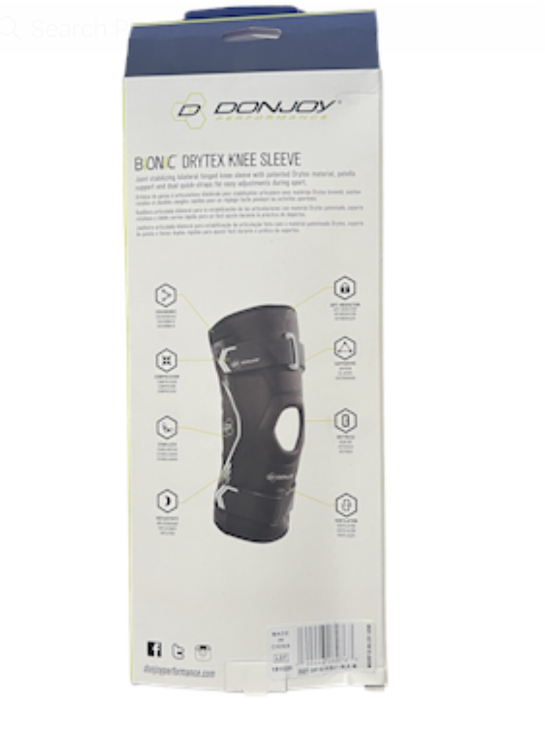 Donjoy Bionic Bilateral Hinged Knee Sleeve For Joint Stabilization – Size Medium