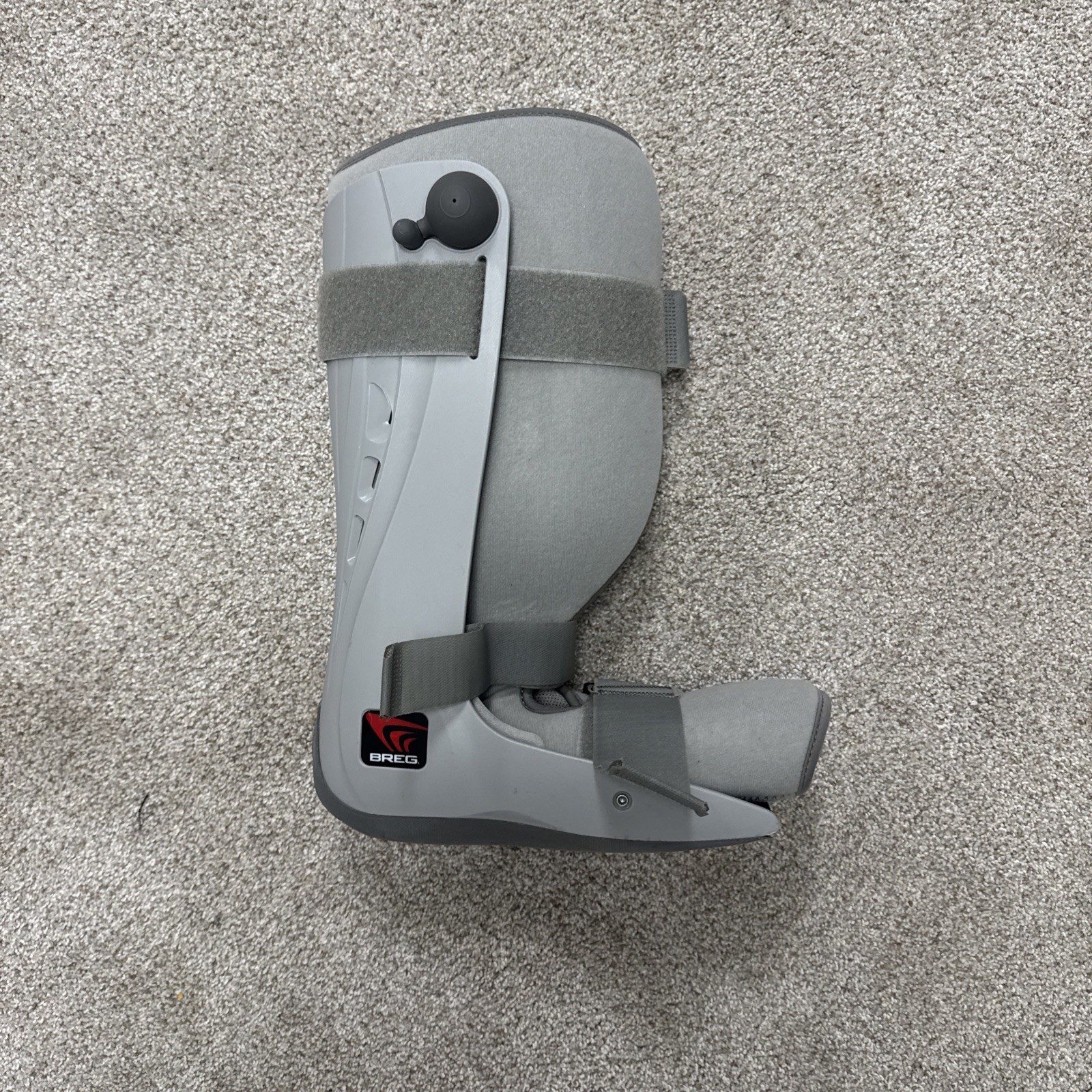 Breg Genesis Full Shell Walker 3 Strap Tall medium Pump Walking Boot Gray