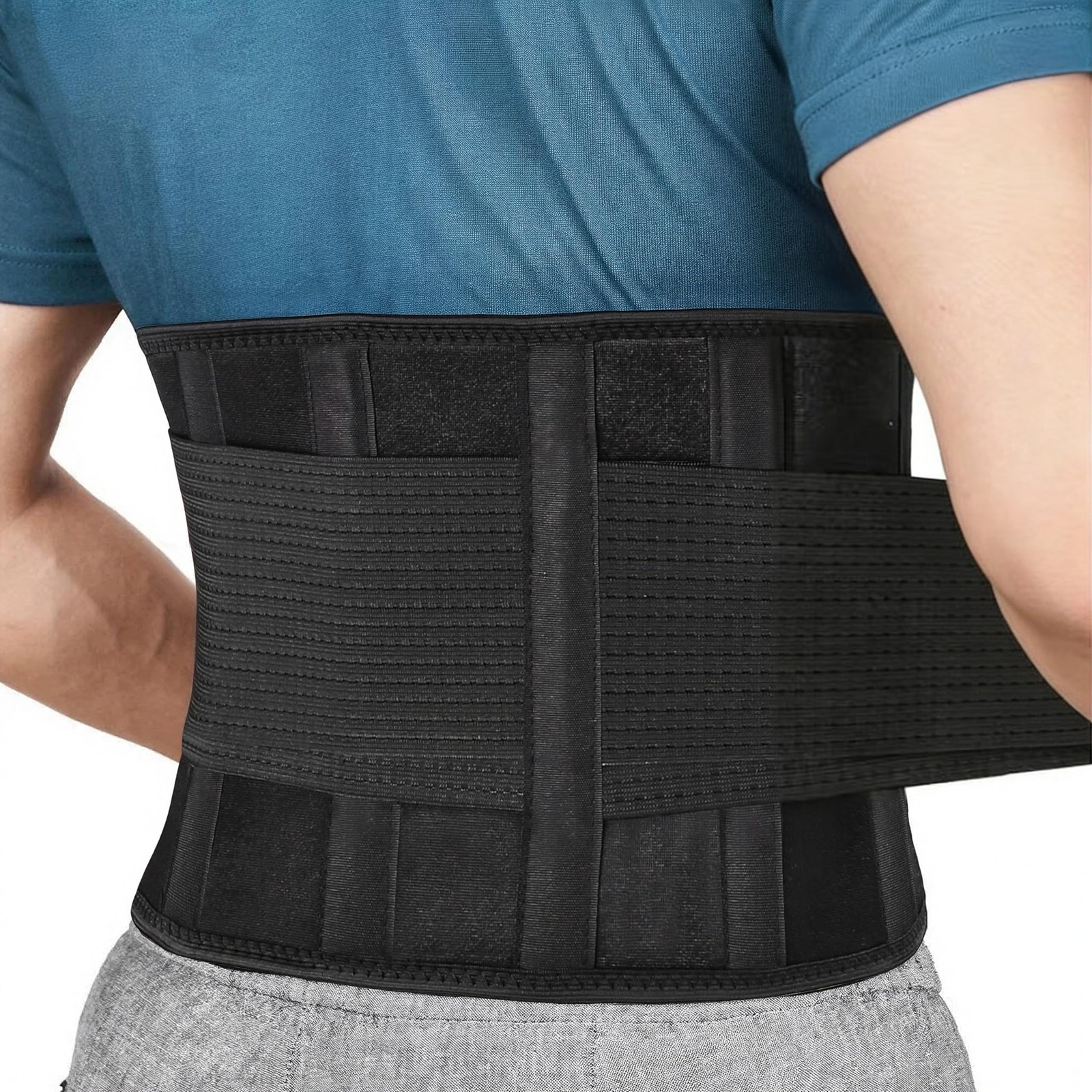 Quorblentz Back Brace for Men and Women Lower Pain – Medium, Black