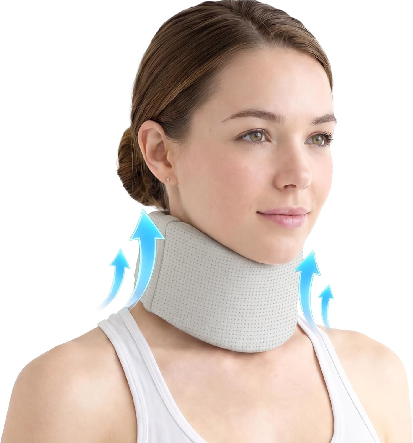 Ice Silk Neck Brace – Soft,Breathable Adjustable Cervical Collar for Pain Relief