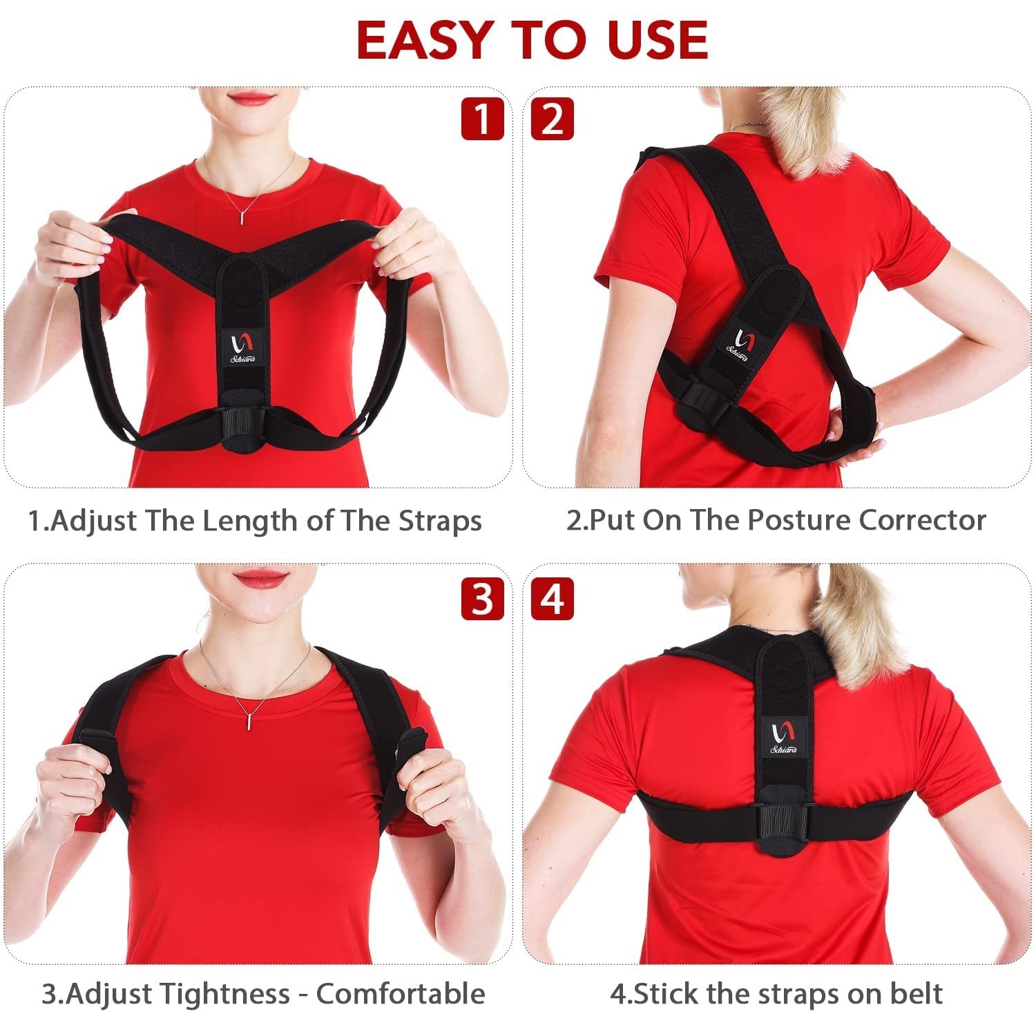 Medium Size Posture Corrector Brace | Supports Back, Neck, & Shoulders in Style