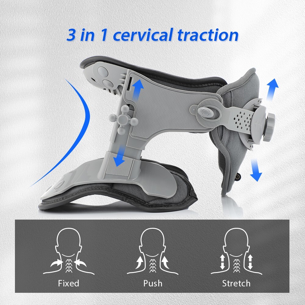 Electric Heated Cervical Collar Heating Neck Traction Brace Support Pain Relief