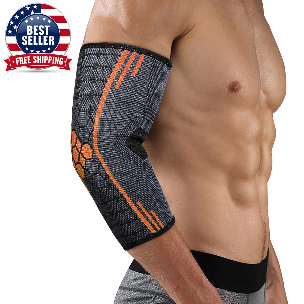 1PC Elbow Compression Sleeves for Tennis and Golfer’S Elbow, Breathable Elastic